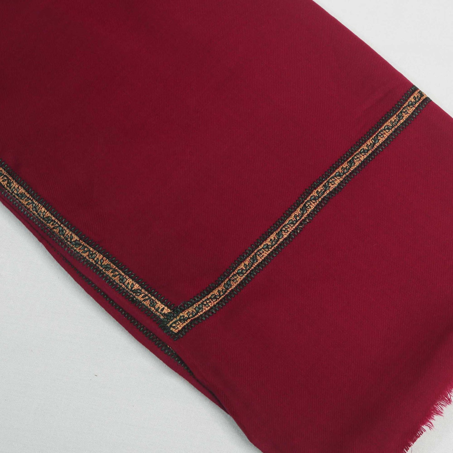 Embroidered Border Pashmina Mehroon Shawl Sh13
