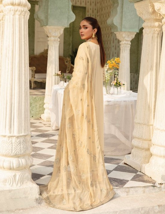 3Piece - Embroidered Summer karandi Suit Mink JH288