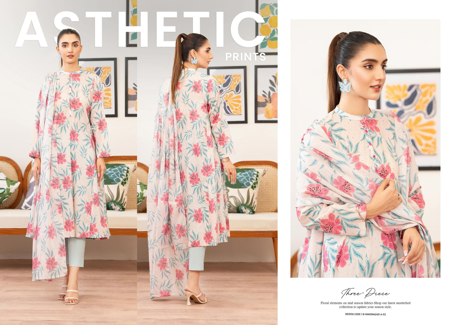 Lawn Printed Suit H25SLGR03