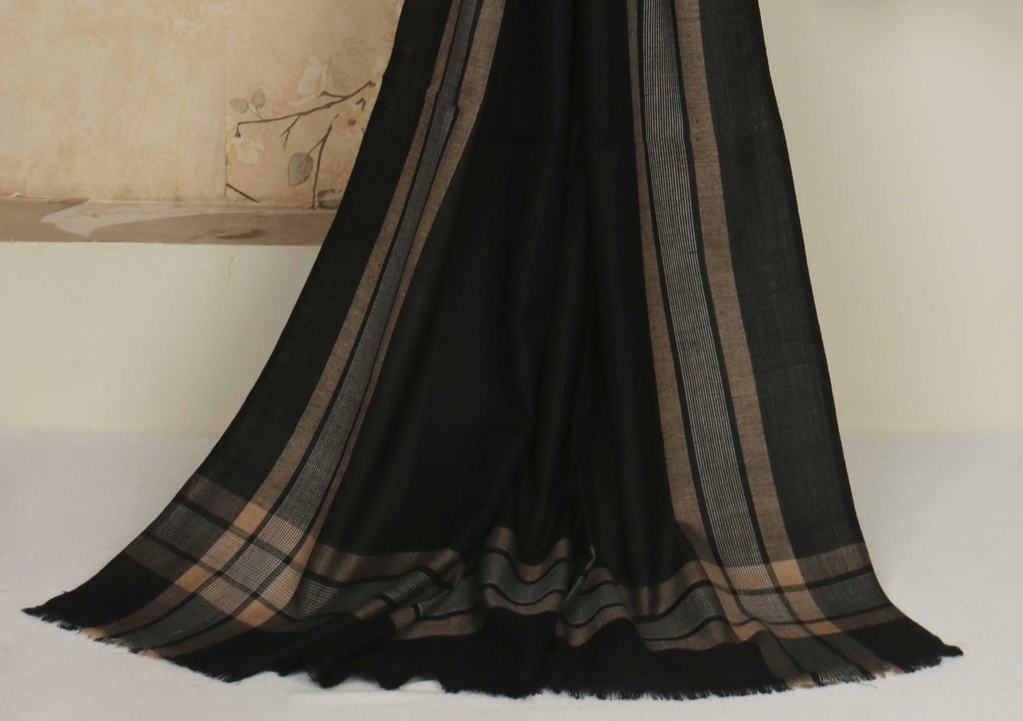 Zam Zam Pashmina Black Shawl 3158