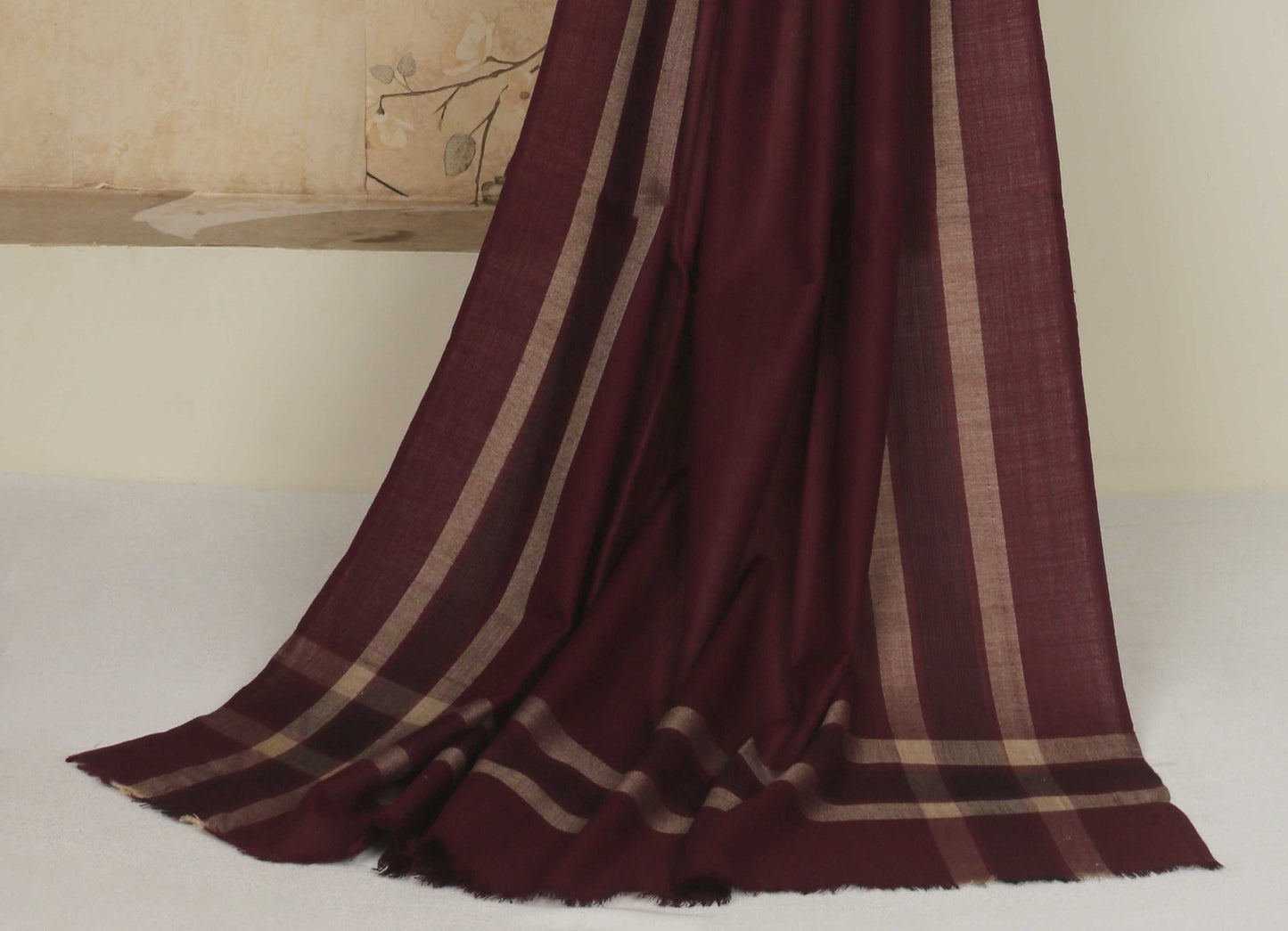 Zam Zam Pashmina Mehroon Shawl 3158