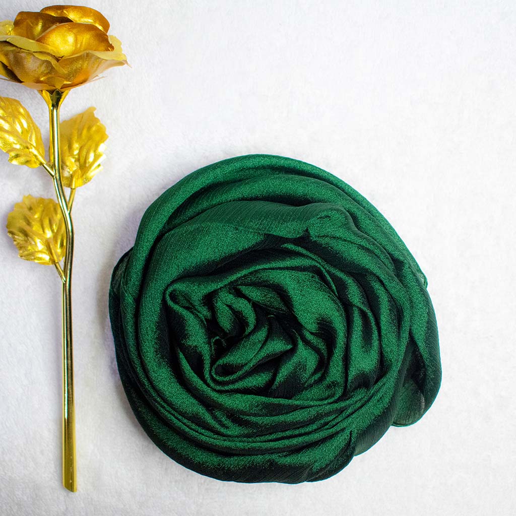 Stoler - Crinkle Chiffon Silk Forest-Green STO11