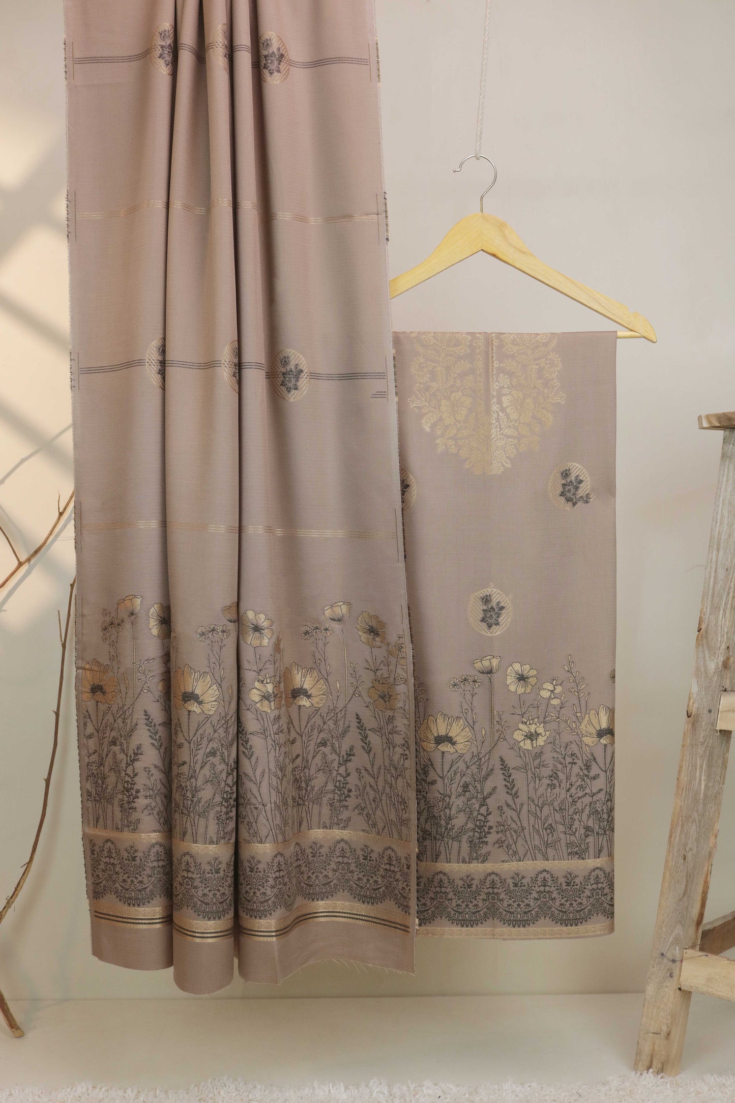 3Piece Linen Jacquard Suit VC34