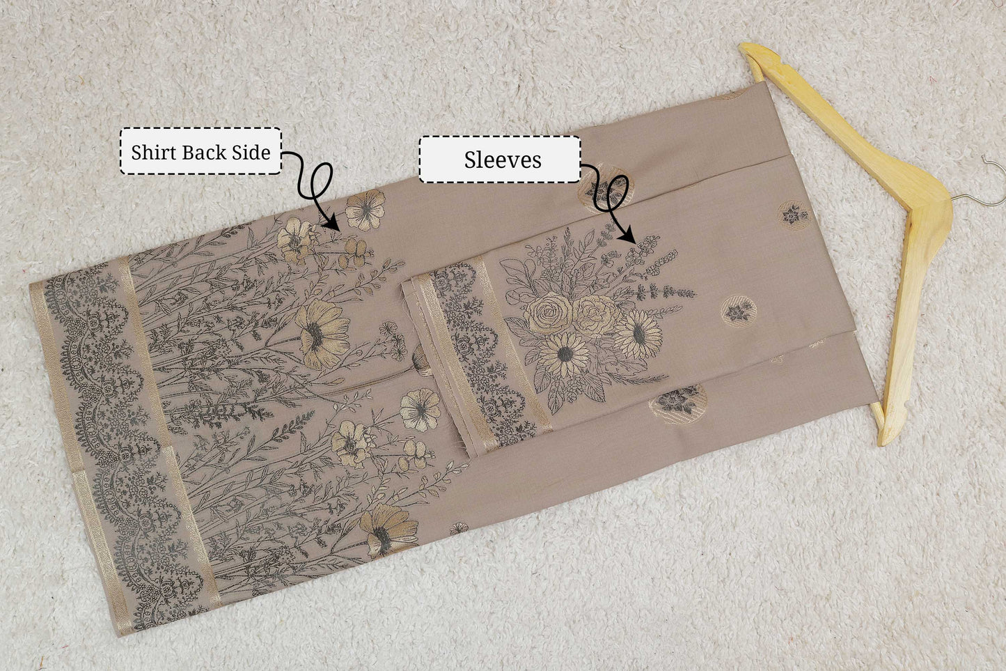 3Piece Linen Jacquard Suit VC34