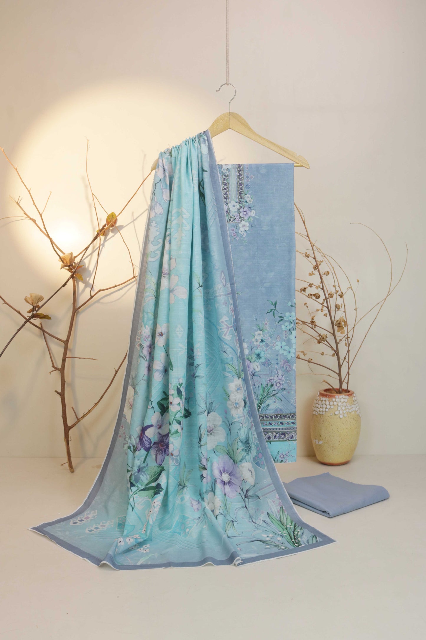3Piece – Printed Khaddar Suit CK01