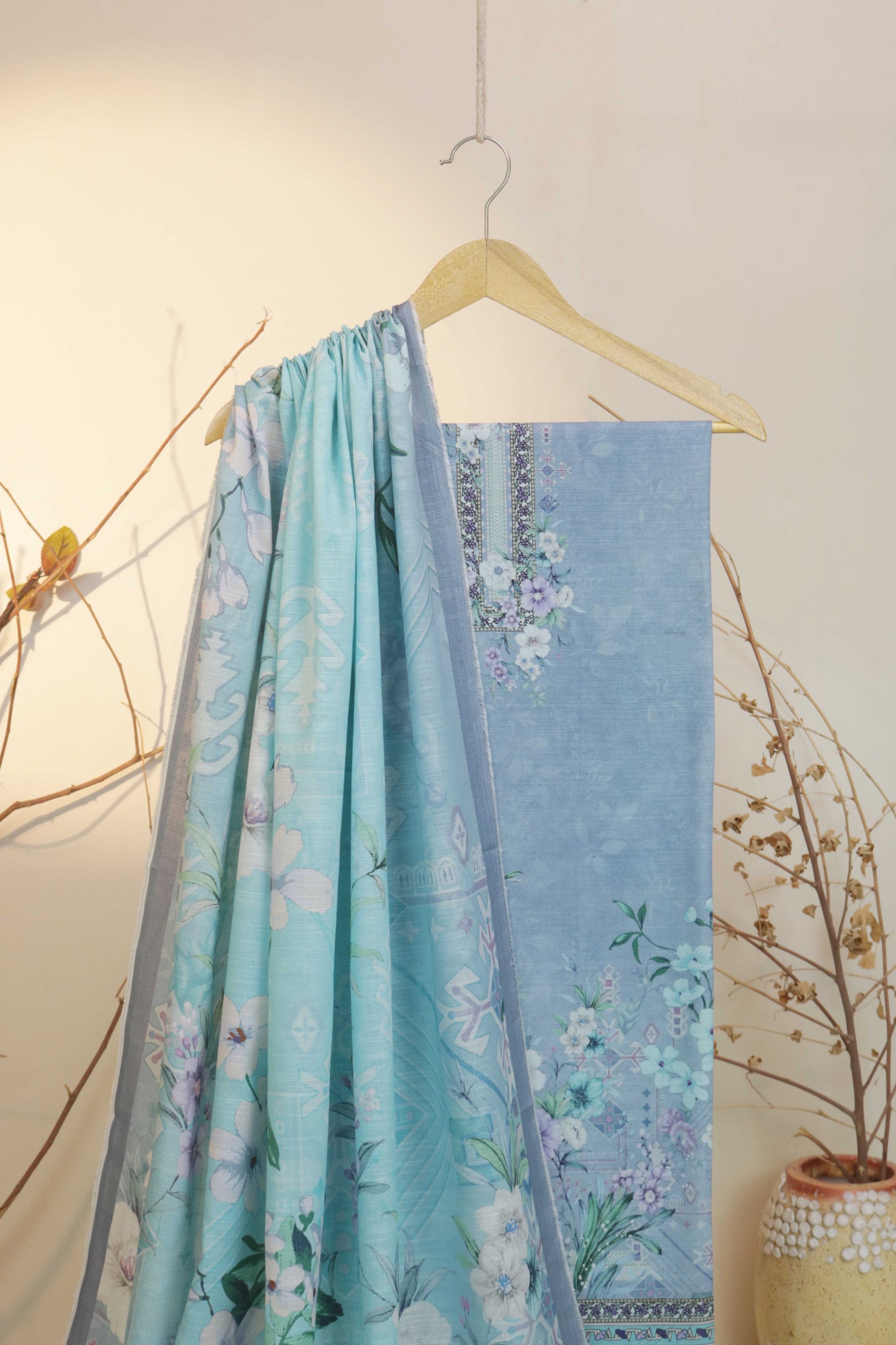 3Piece – Printed Khaddar Suit CK01