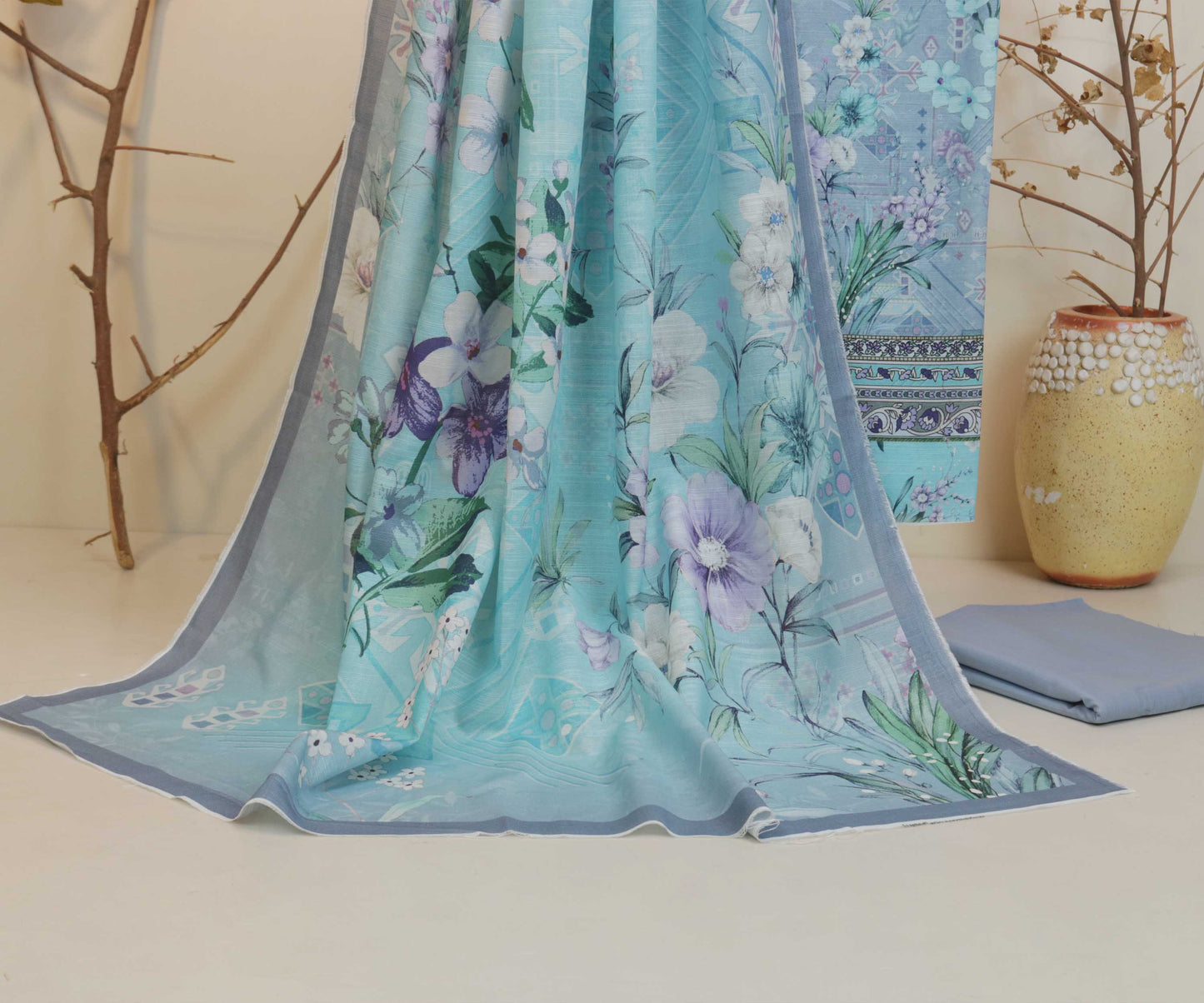 3Piece – Printed Khaddar Suit CK01