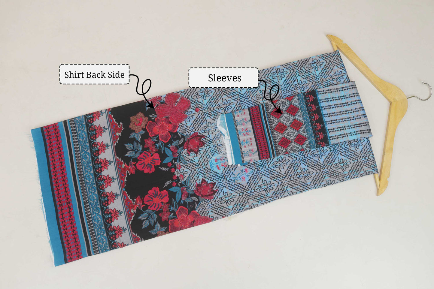 3Piece -Viscous Printed Suit VC27
