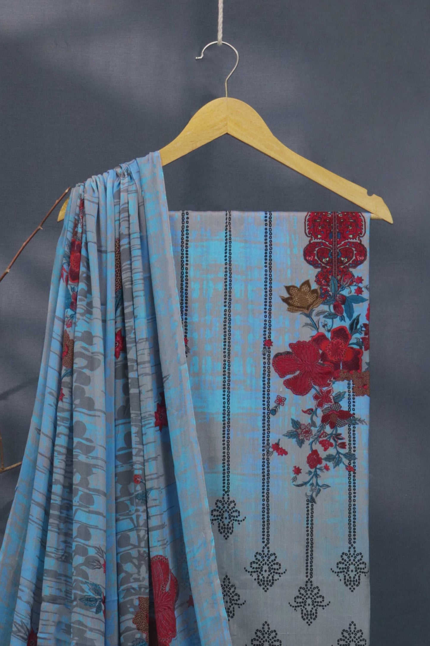 3Piece -Viscous Printed Suit VC27