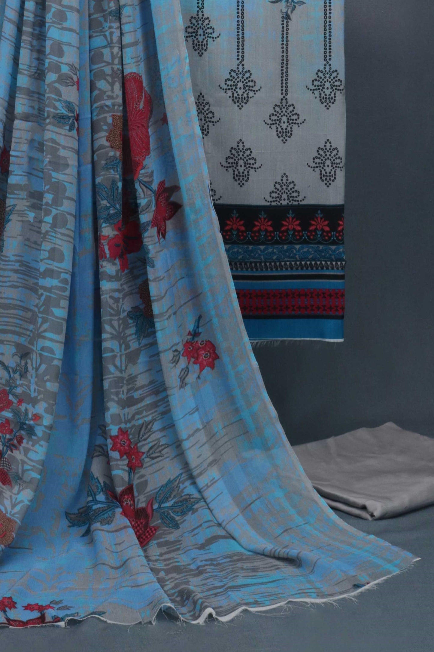 3Piece -Viscous Printed Suit VC27