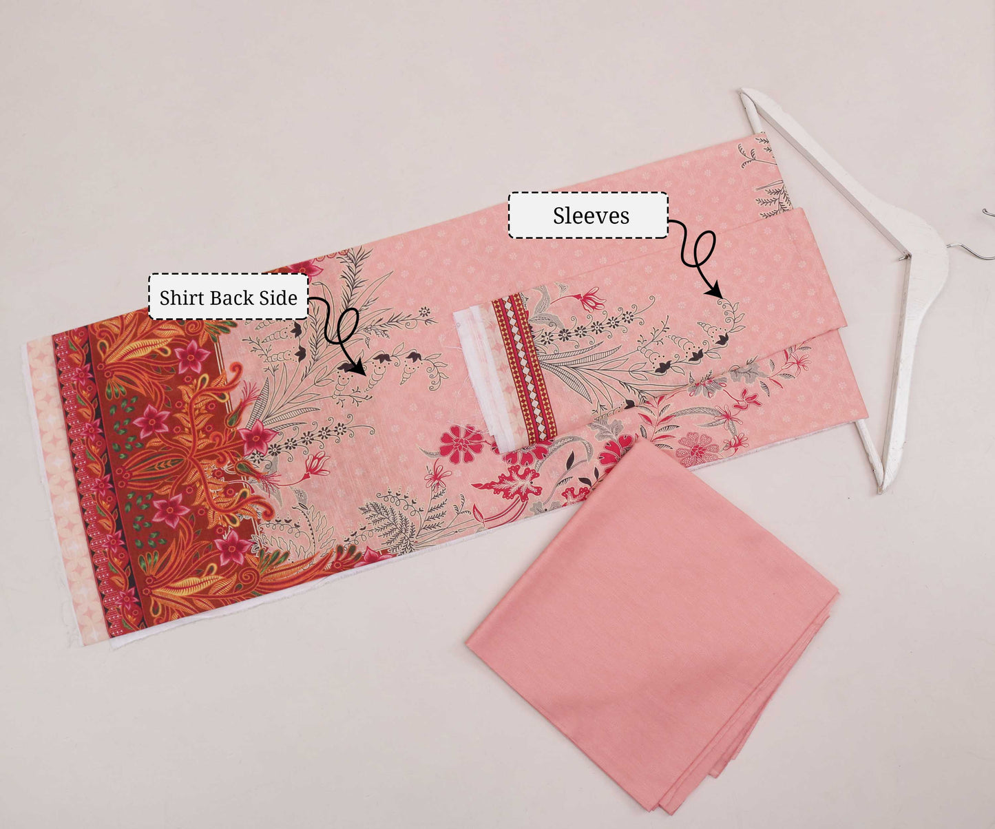 3Piece - Superior Printed Lawn Suit Carnation D036