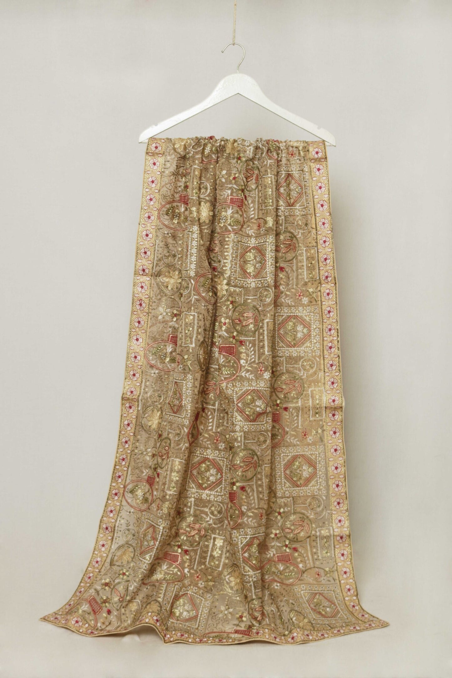 Embroidered Organza Dupatta Skin ESD08