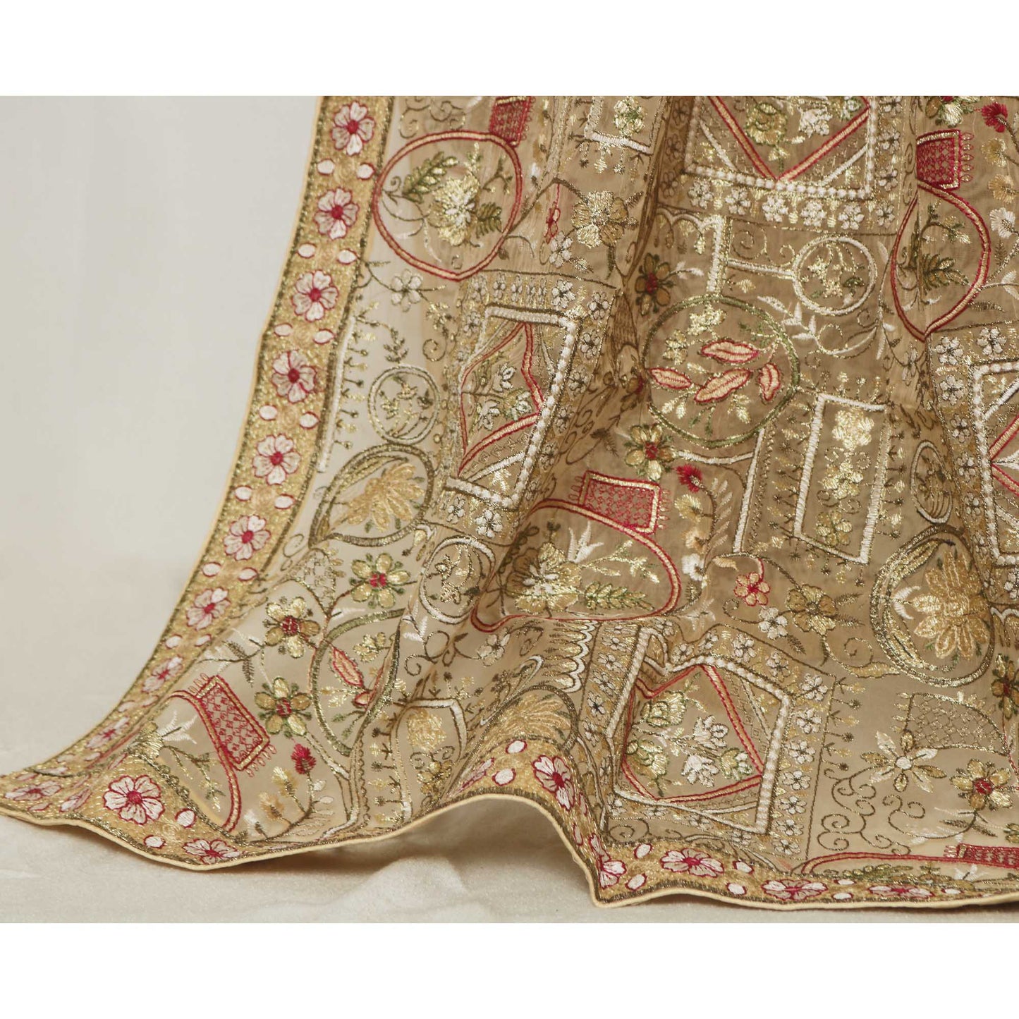 Embroidered Organza Dupatta Skin ESD08