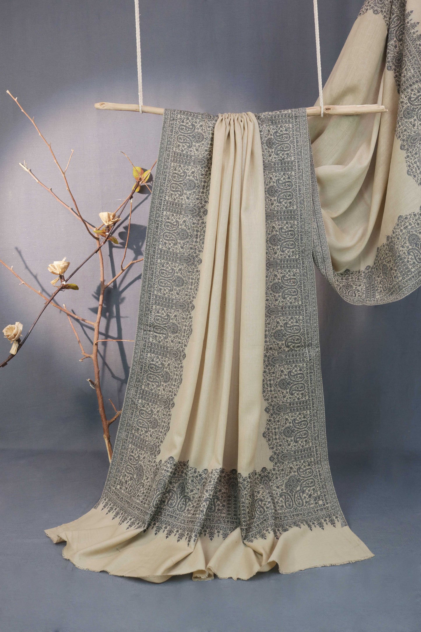 Kani Border Pashmina Shawl 3489G