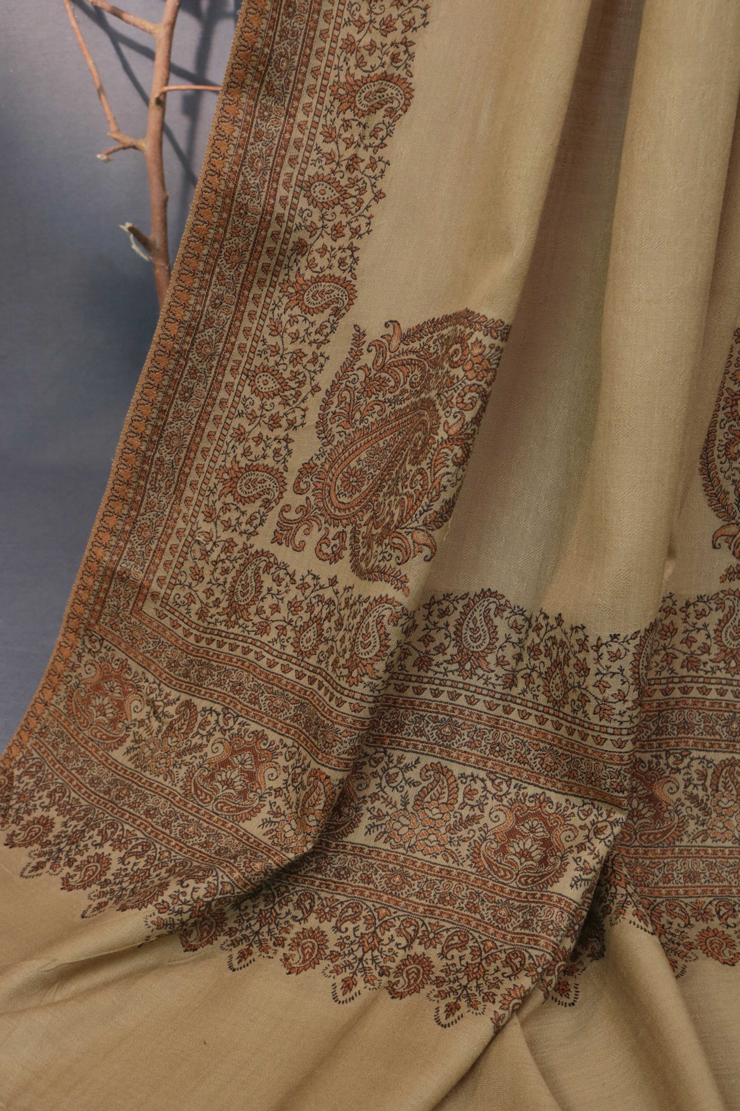Kani Border Pashmina Shawl 3489C