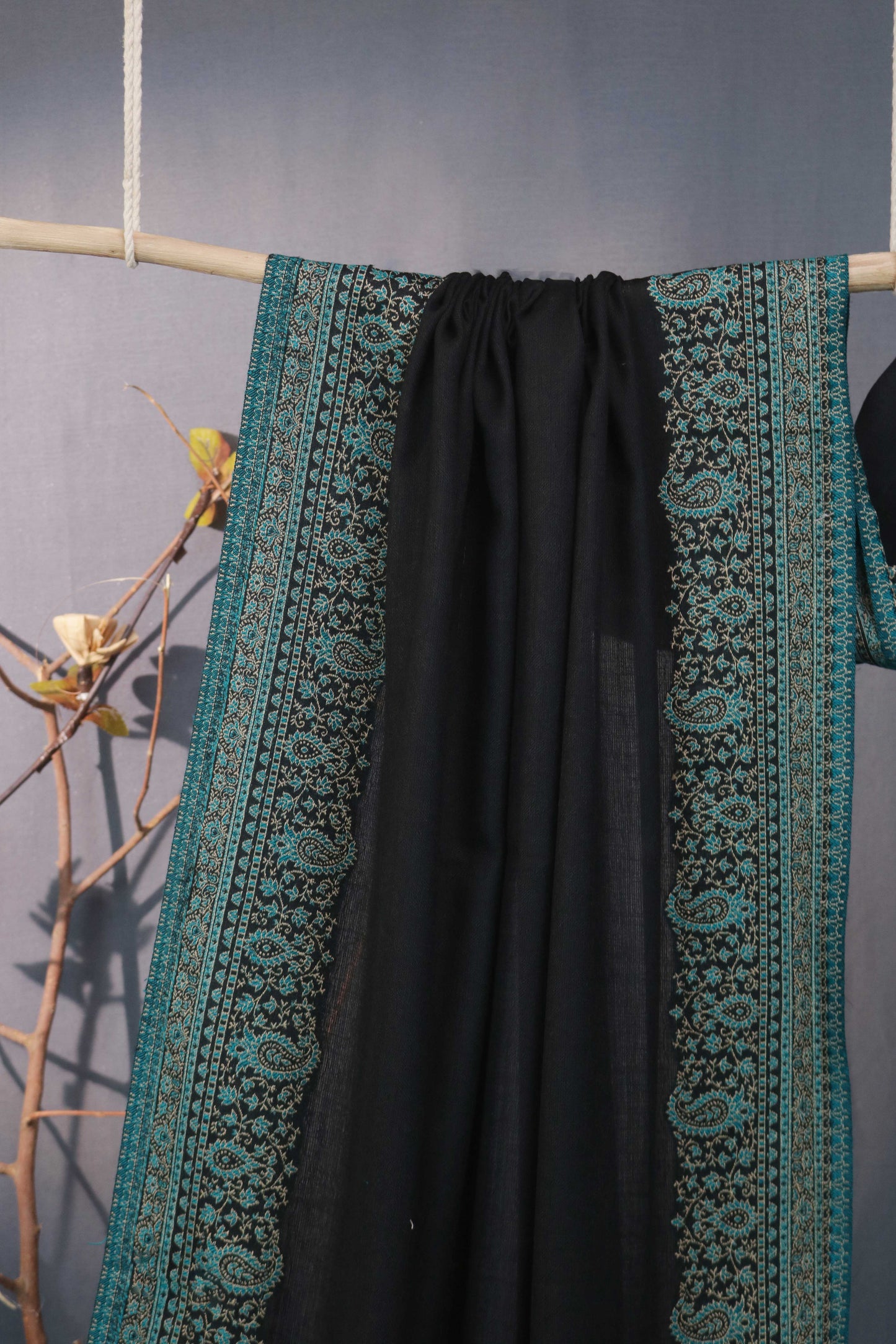 Kani Border Pashmina Shawl 3489B