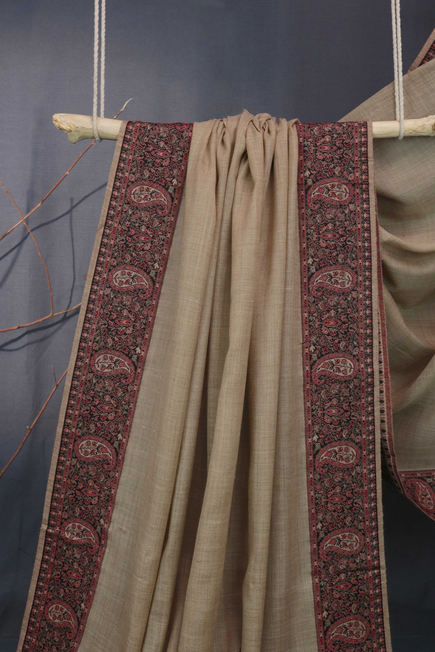 Kani Border Pashmina Shawl HKSH01