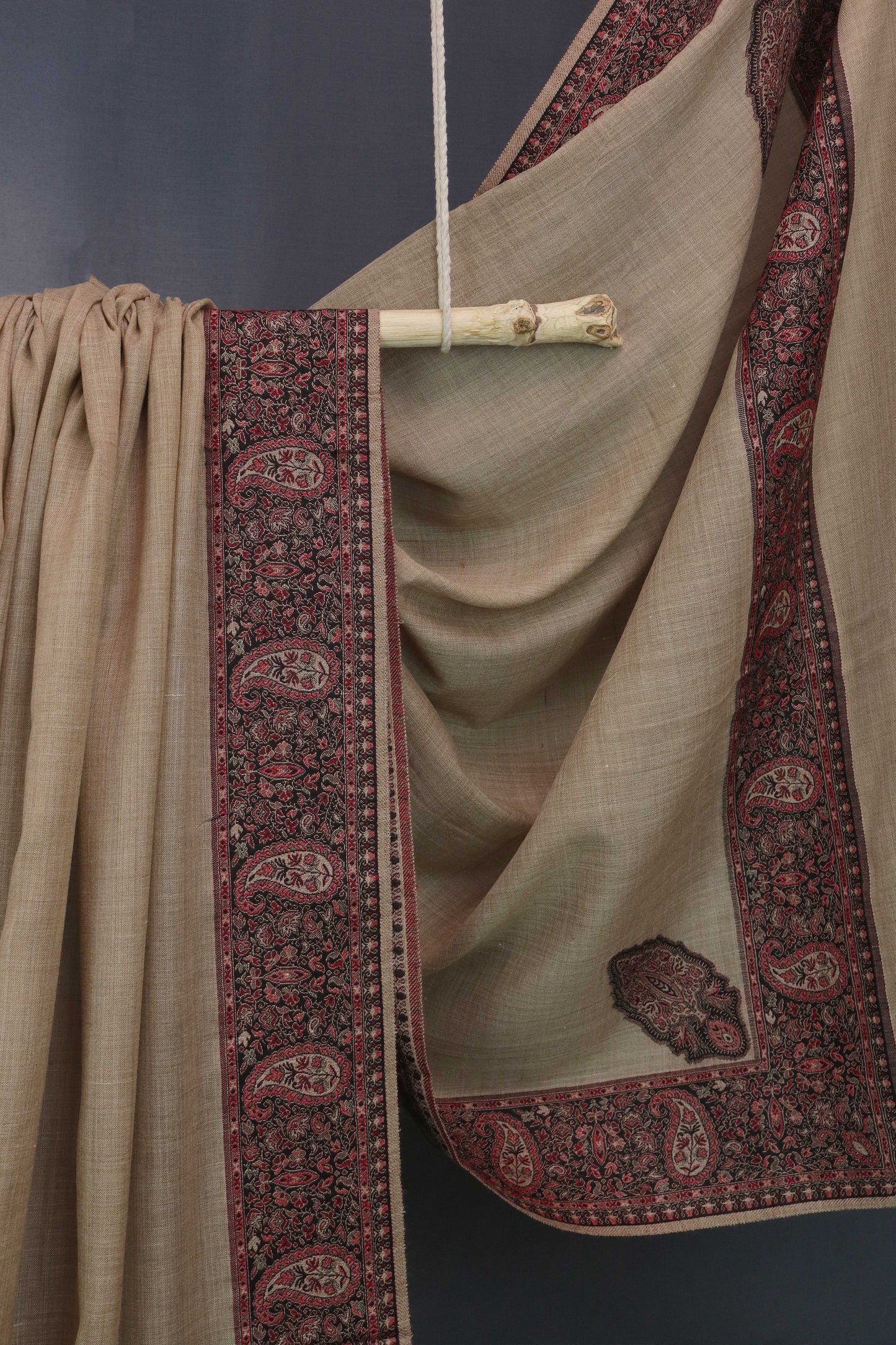 Kani Border Pashmina Shawl HKSH01