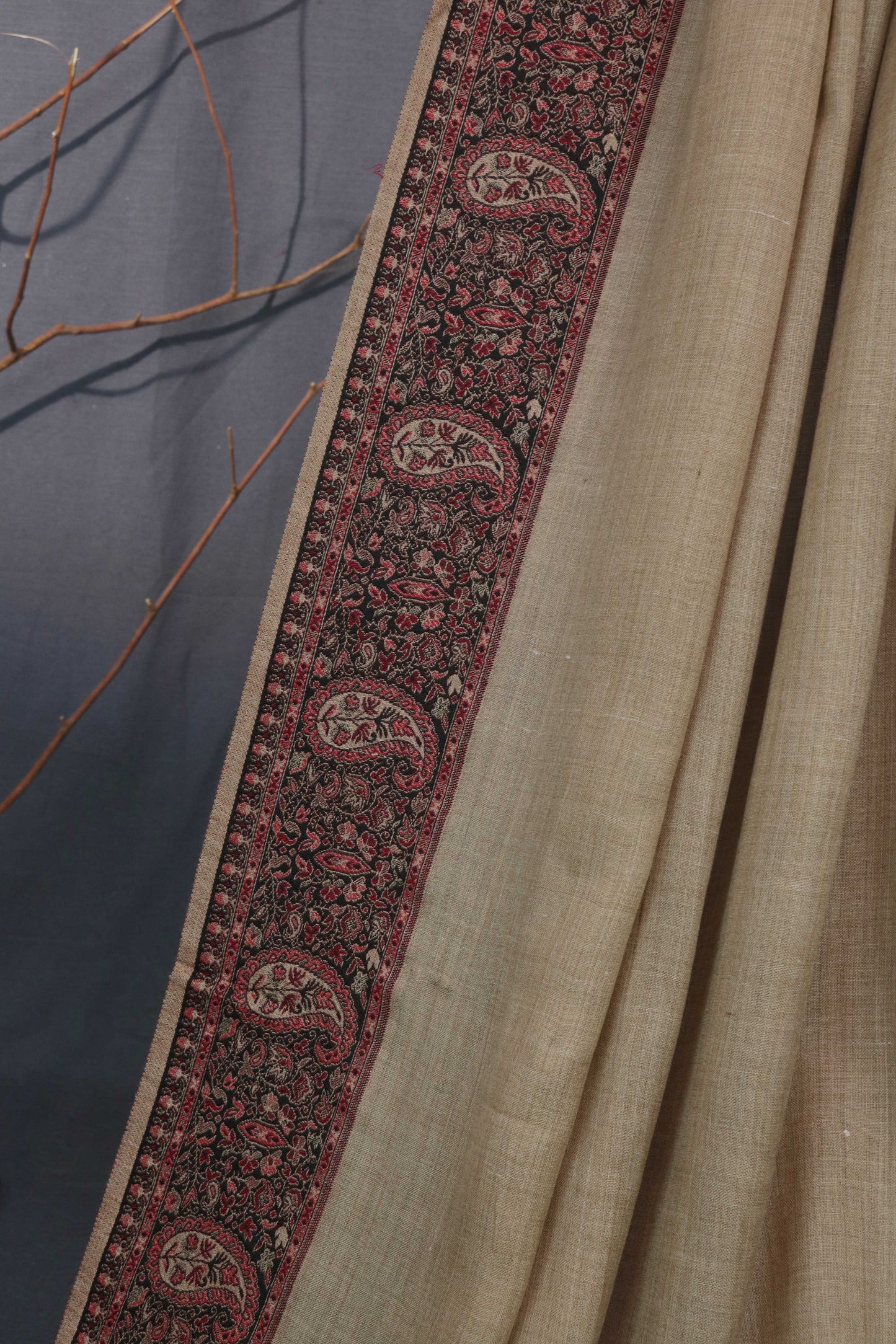 Kani Border Pashmina Shawl HKSH01