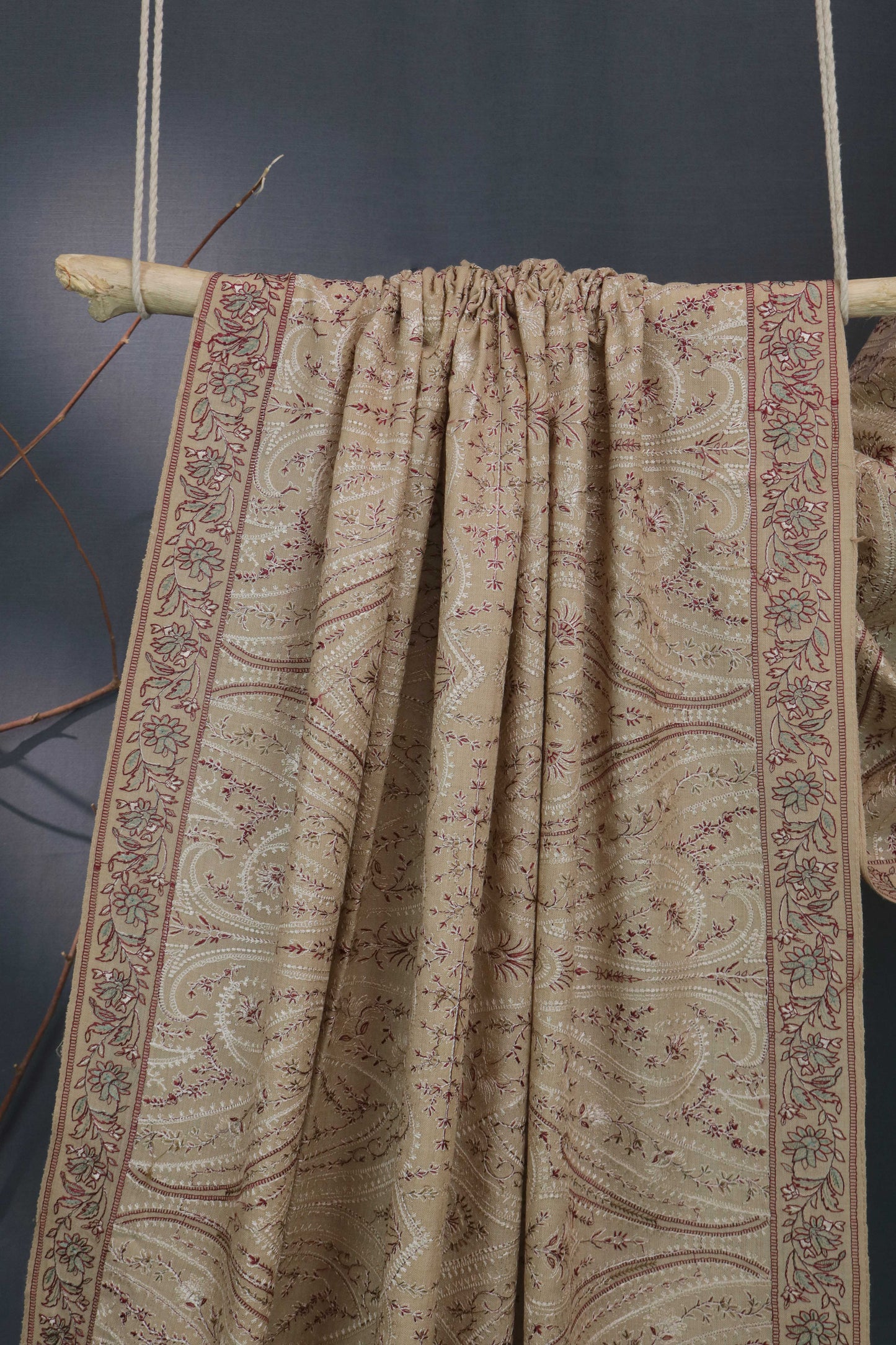 Breeza Full Embroidered Pashmina Shawl 3569A