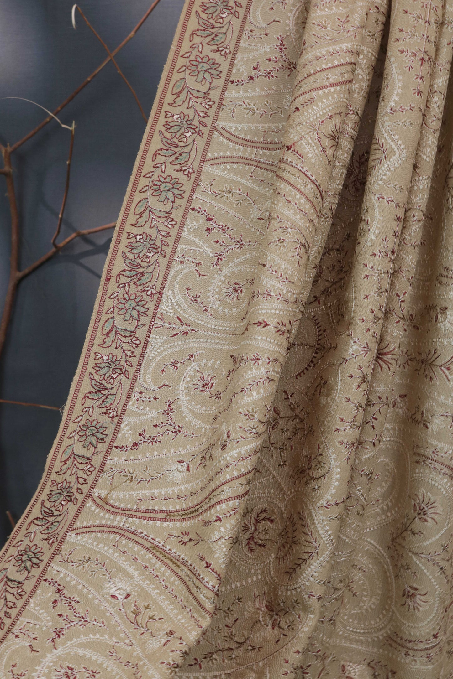Breeza Full Embroidered Pashmina Shawl 3569A