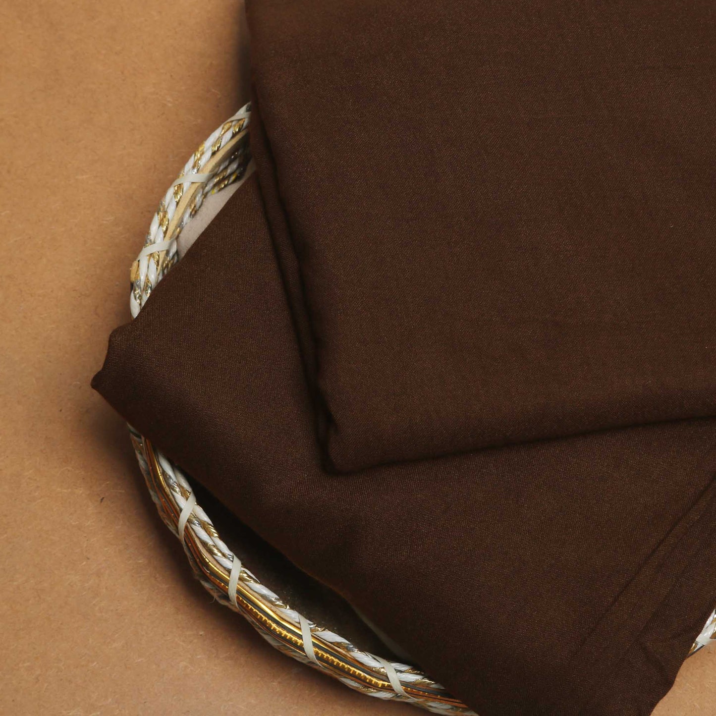 Marina Peach Leather CHOCOLATE BROWN - Shirt Piece