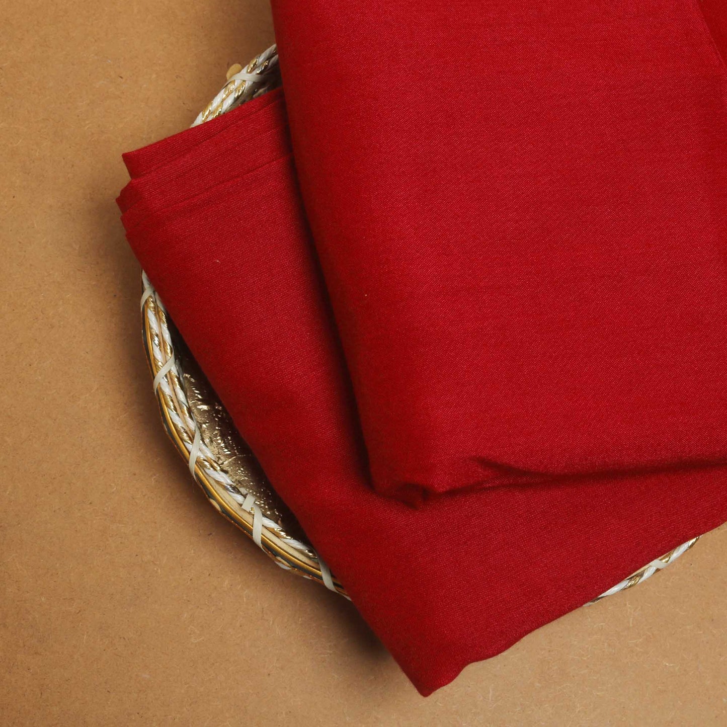 Marina Peach Leather DEEP RED - Shirt Piece