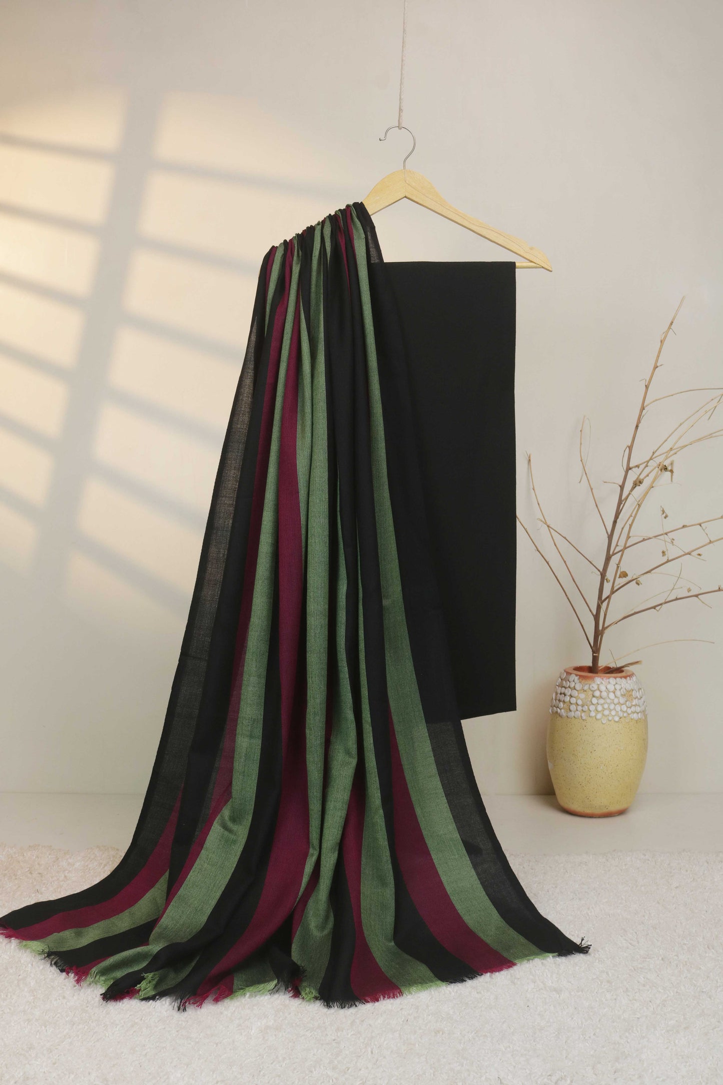 3Piece - Karandi with Rashmina Shawl KPP334