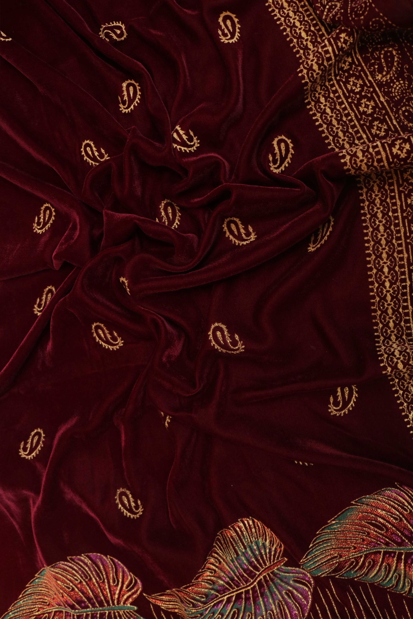 Velvet Screen-Printed Shawl 3576A