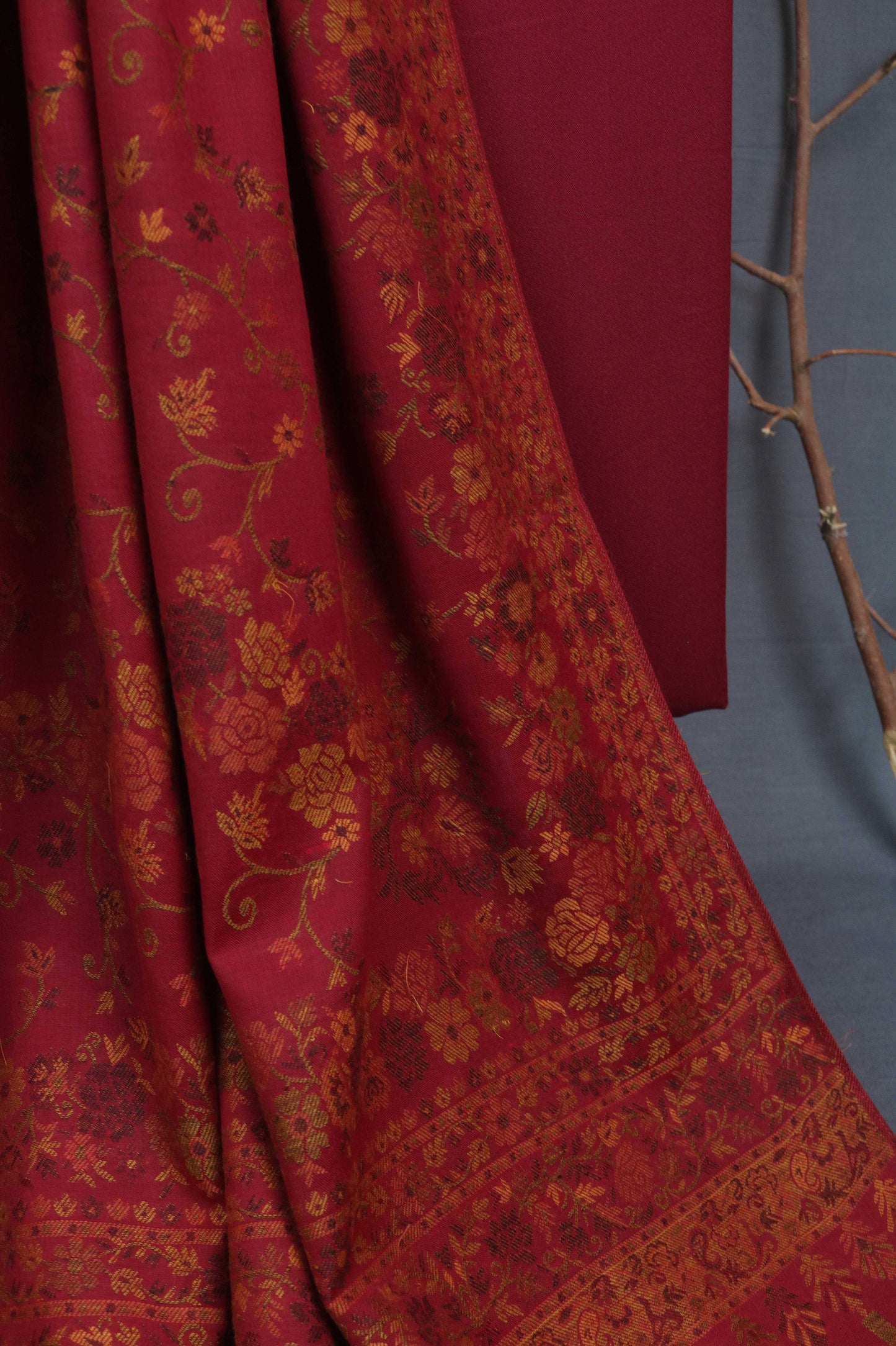 3Piece -Karandi with Pashmina Shawl KPP343
