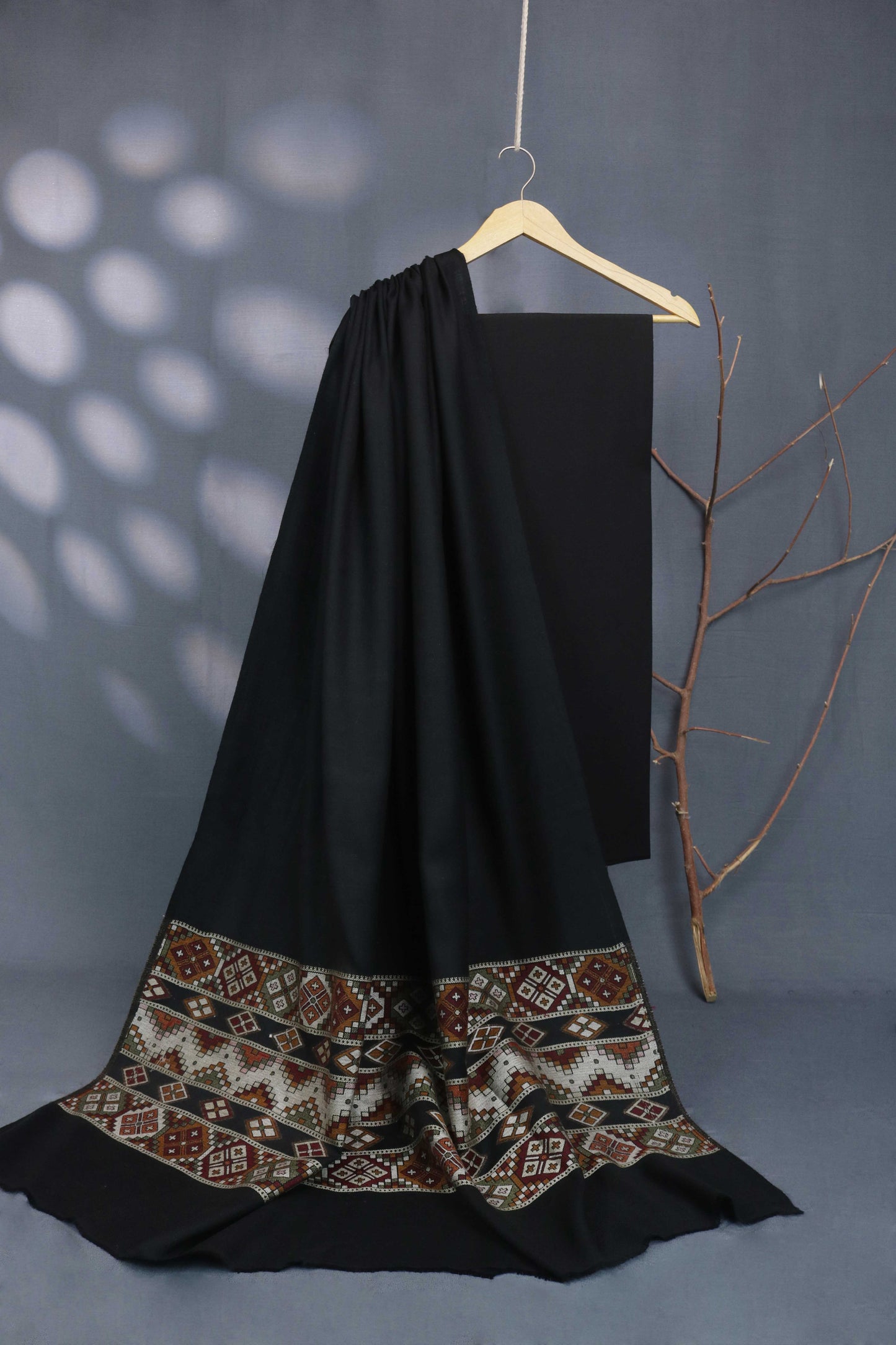 3Piece -Karandi with Pashmina Shawl KPP346