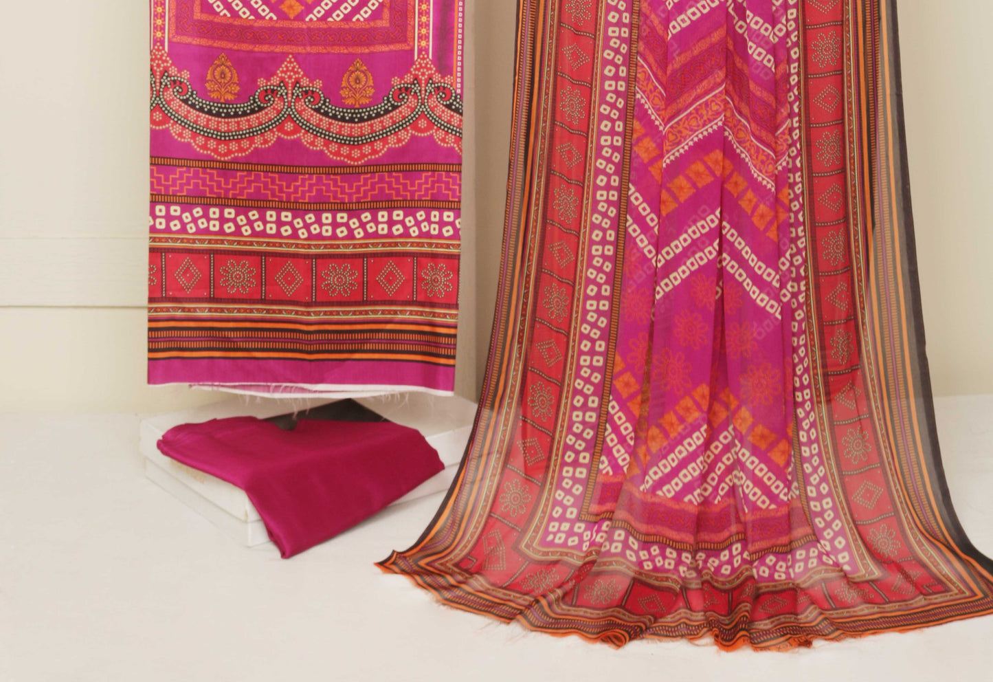 3Piece -Viscous Printed Suit VC11