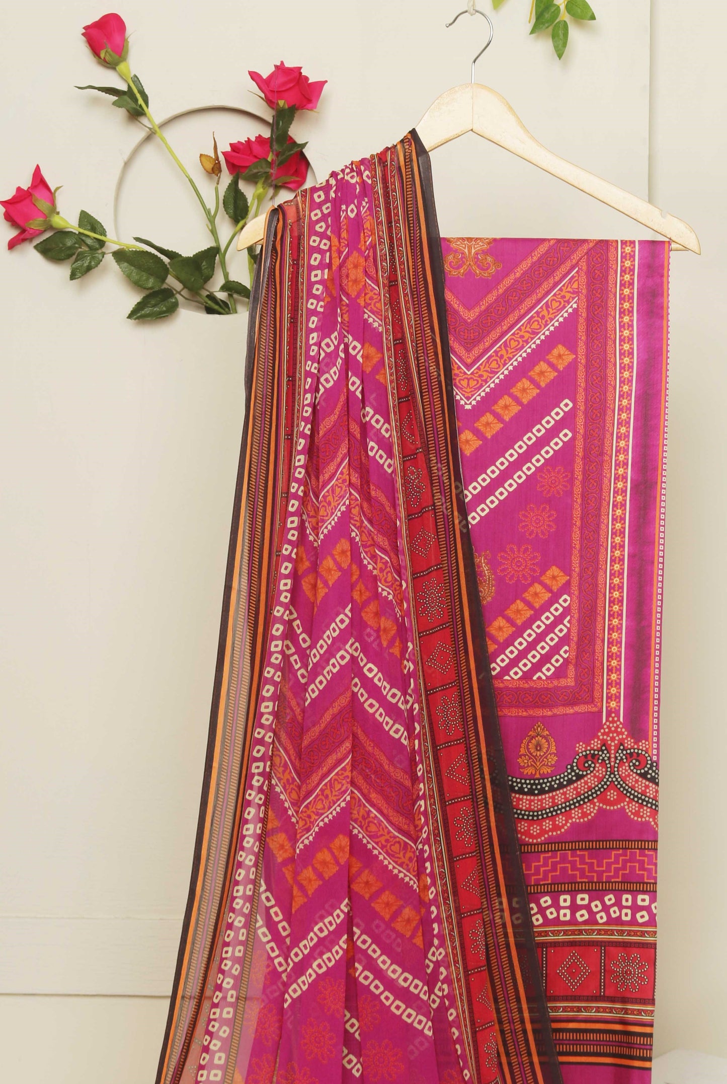 3Piece -Viscous Printed Suit VC11