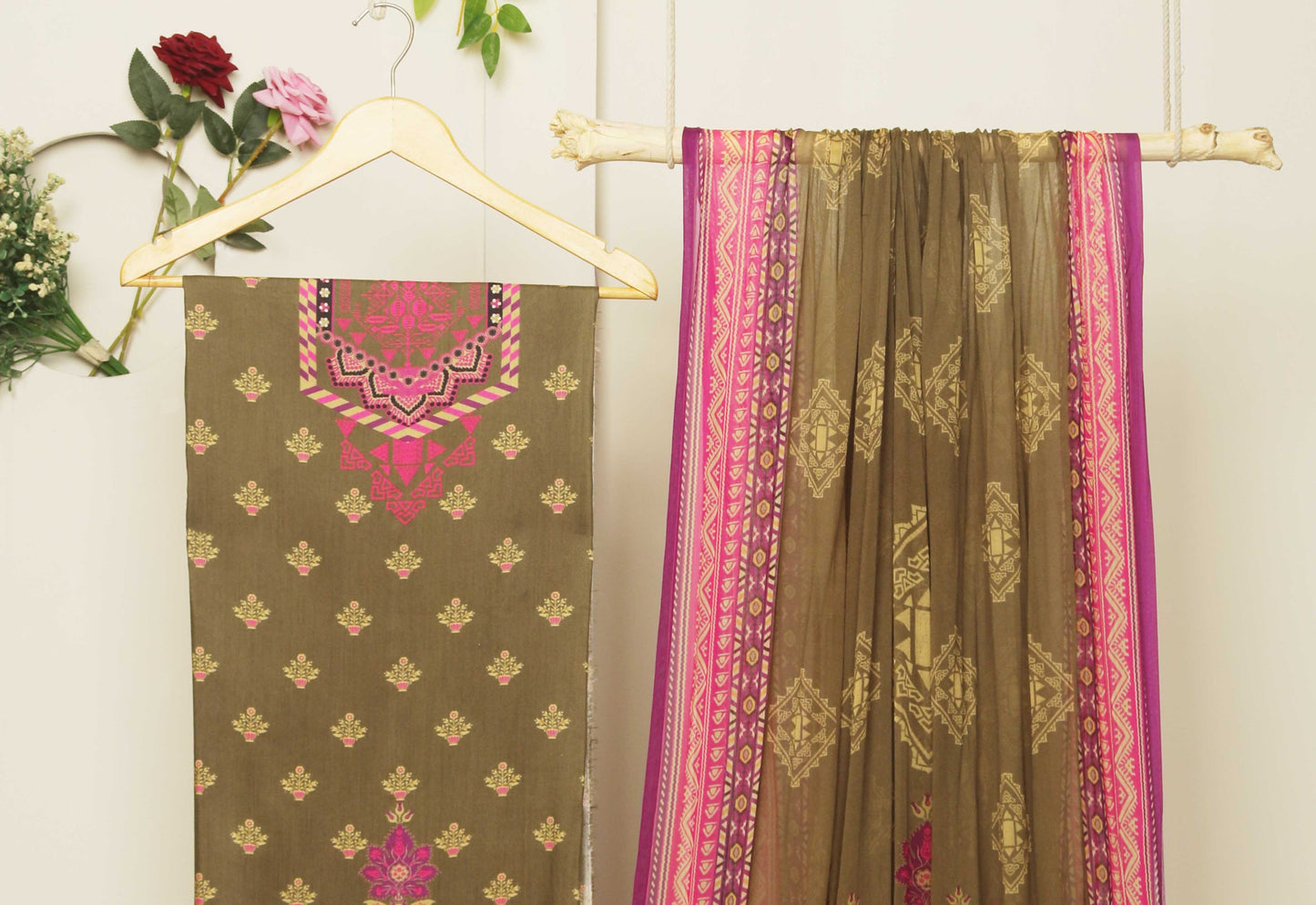 3Piece -Viscous Printed Suit VC01