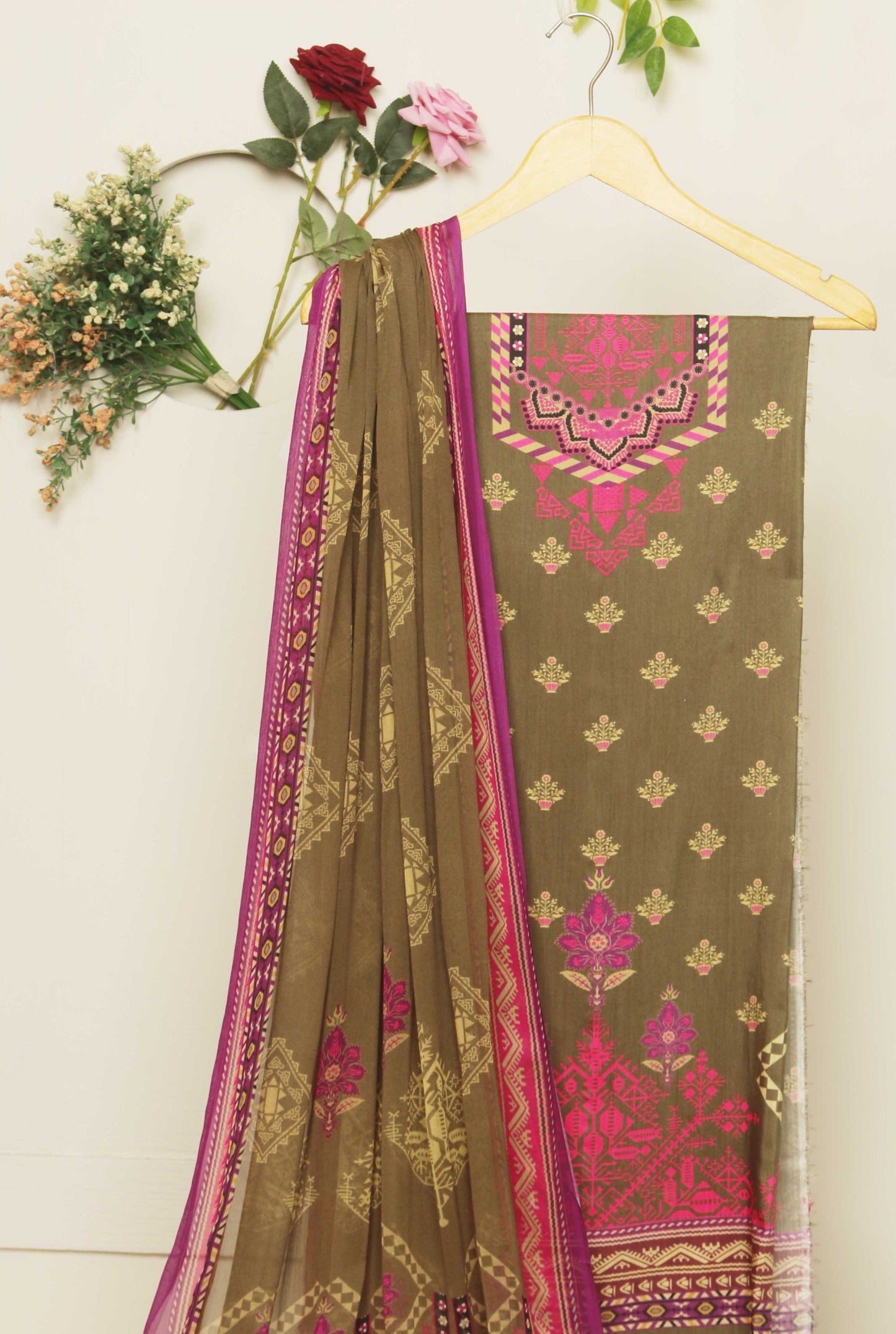 3Piece -Viscous Printed Suit VC01