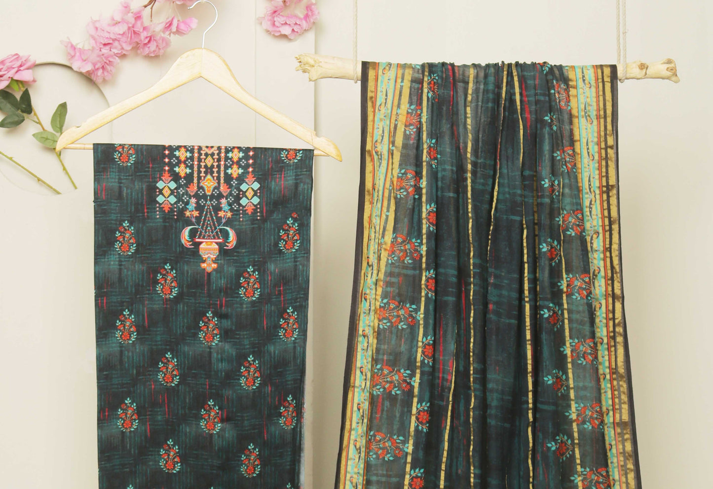 3Piece -Viscous Printed Suit VC03