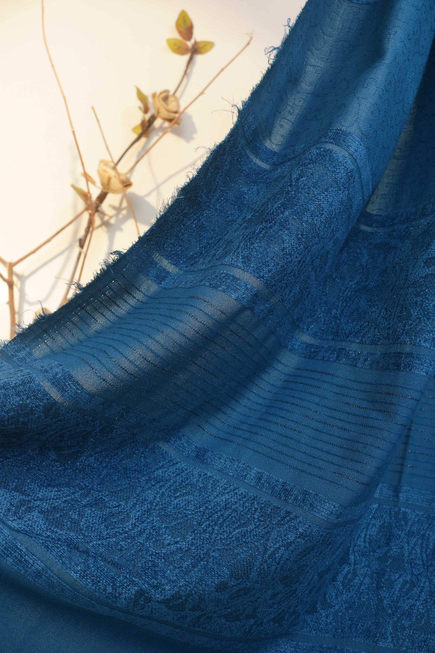3Piece - Karandi with Wool Shawl SRK Bluezinc