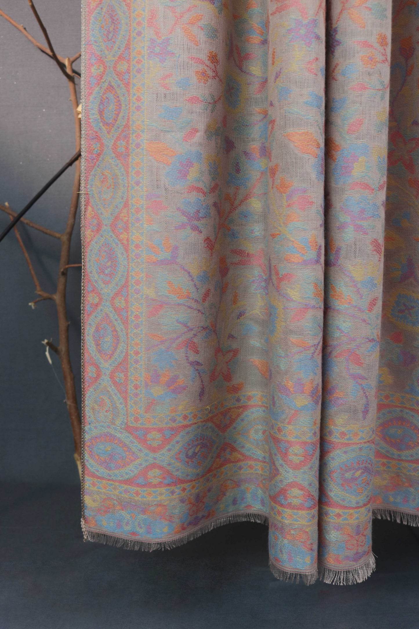 3Piece -Karandi with Pashmina Shawl KPP266