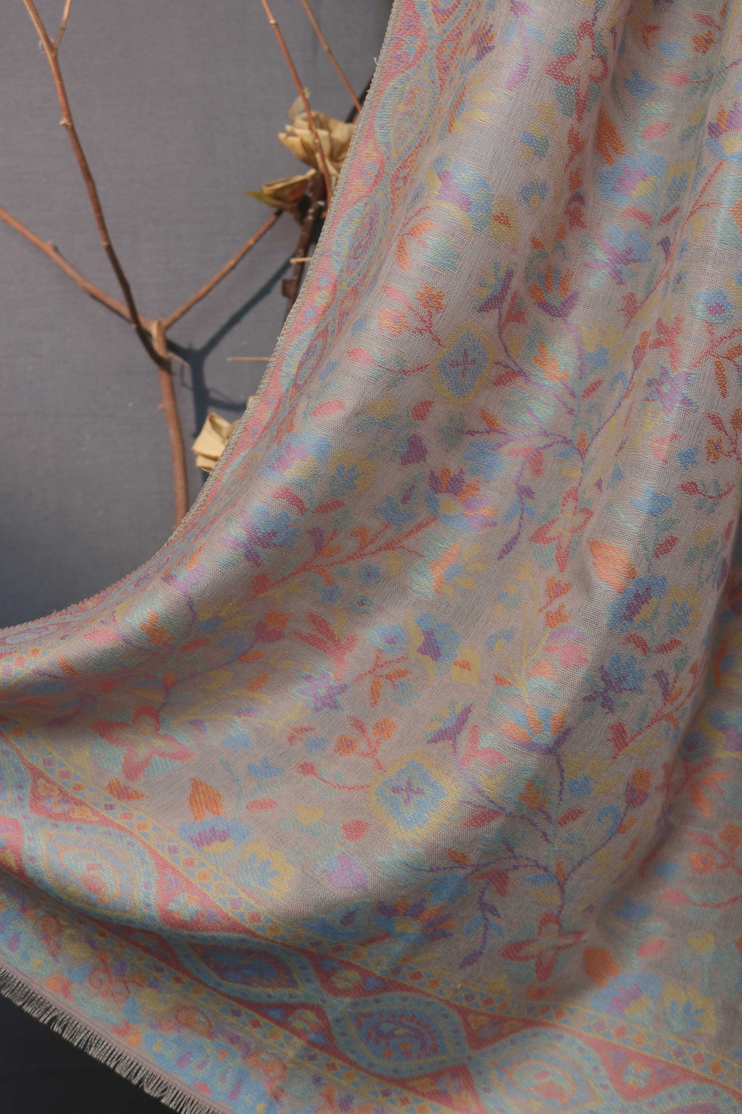 3Piece -Karandi with Pashmina Shawl KPP266