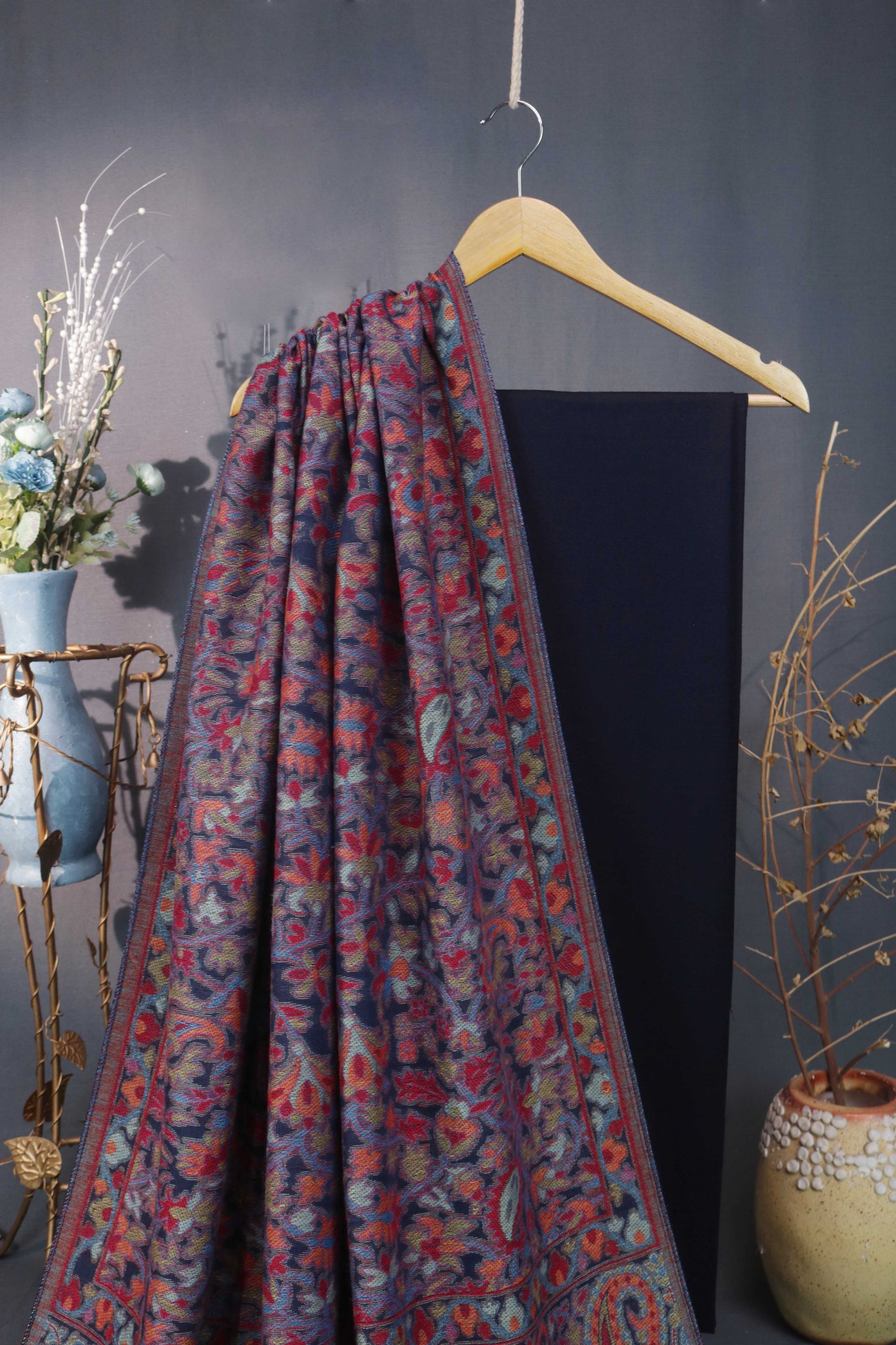 3Piece -Karandi with Pashmina Shawl KPP272