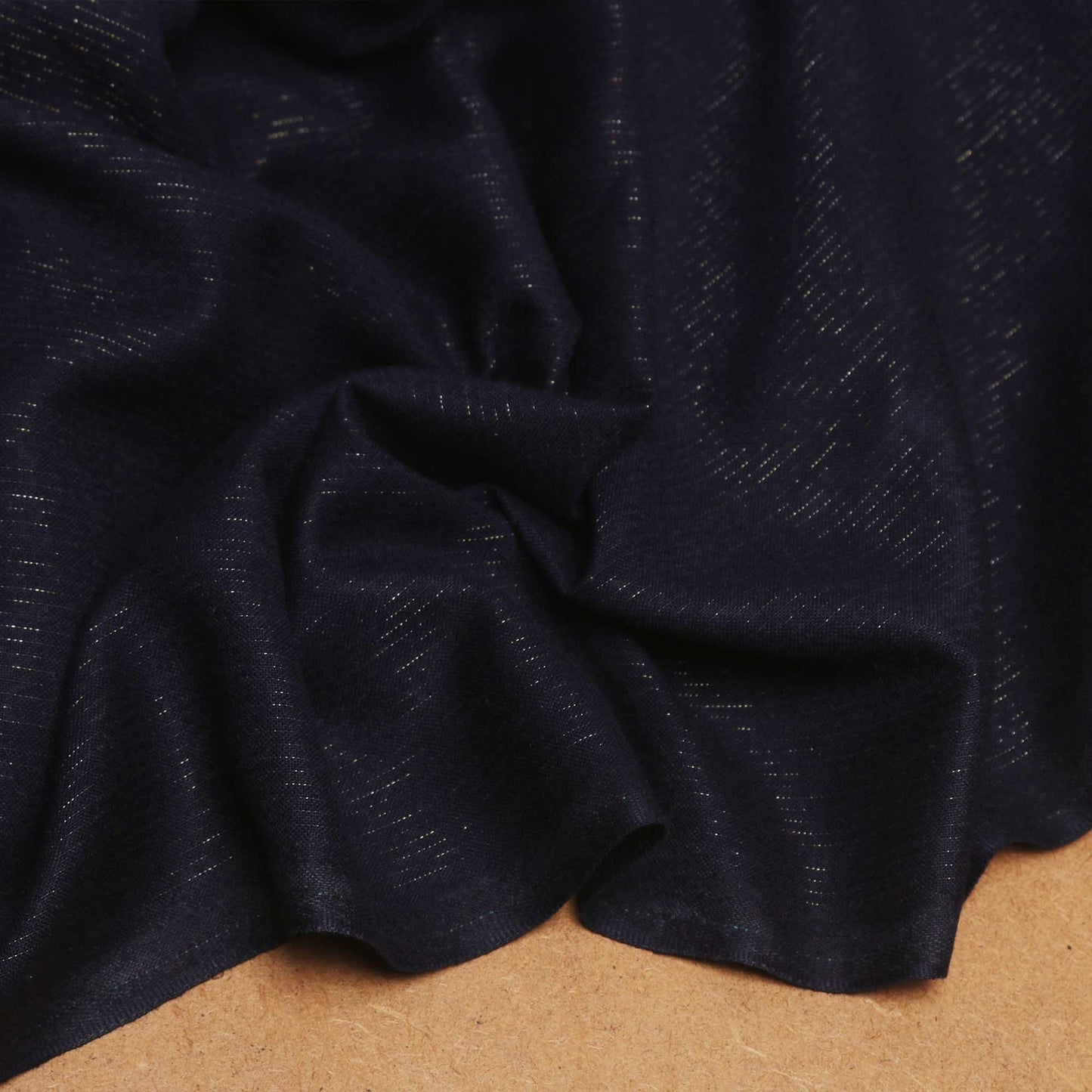 Moon Light Peach Leather Marina Navy Blue - Shirt Piece