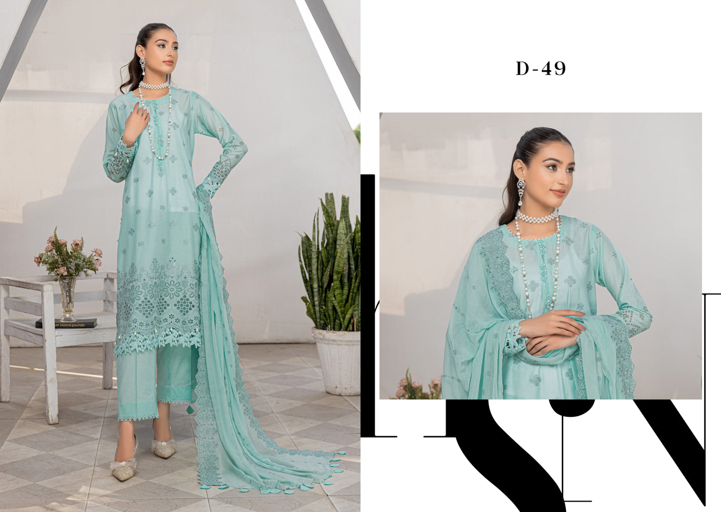 Lawn Embroidered Suit H25KM49