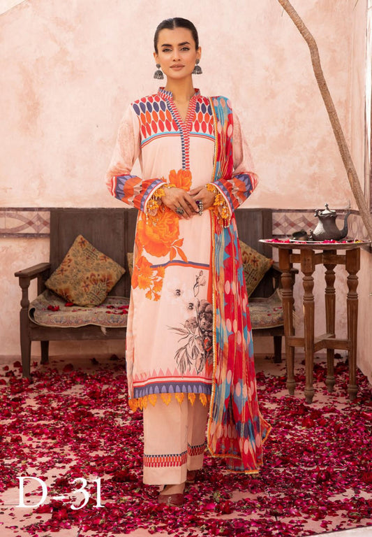 3Piece - Printed Lawn Suit POP ART  GJPA2402A31