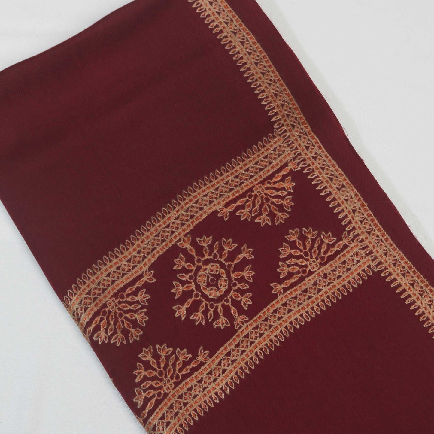 Embroidered Pashmina Mehroon Shawl Sh267