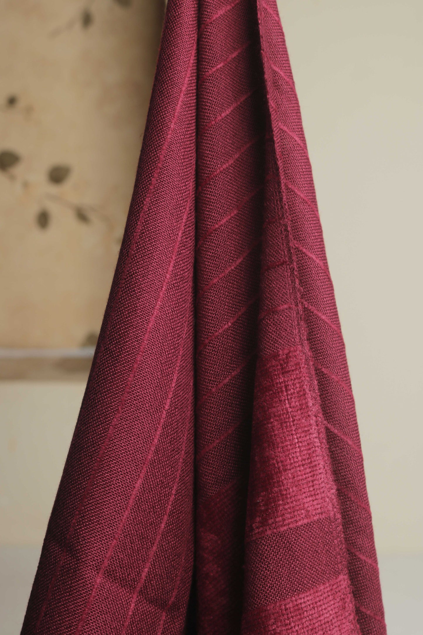 Velvet Wool Mehroon Shawl Sh162