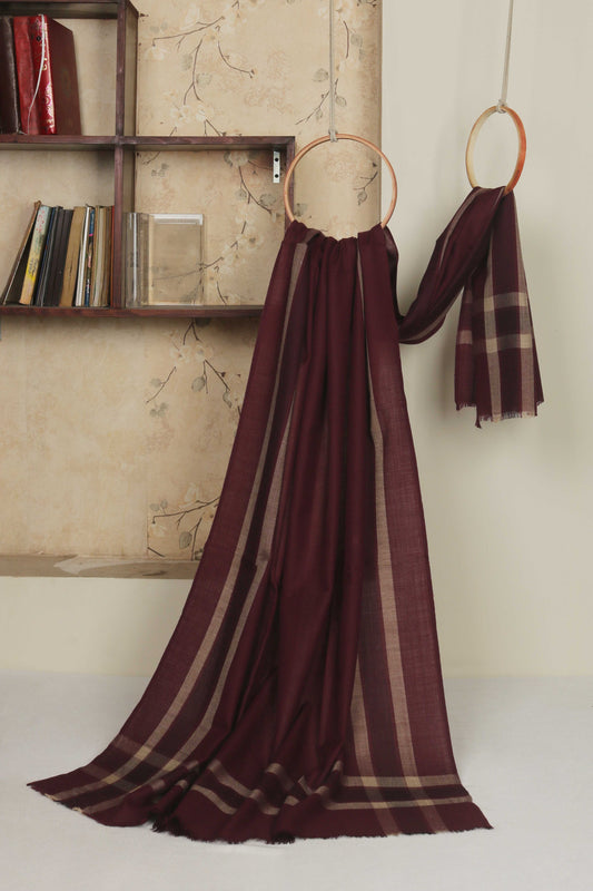 Zam Zam Pashmina Mehroon Shawl 3158