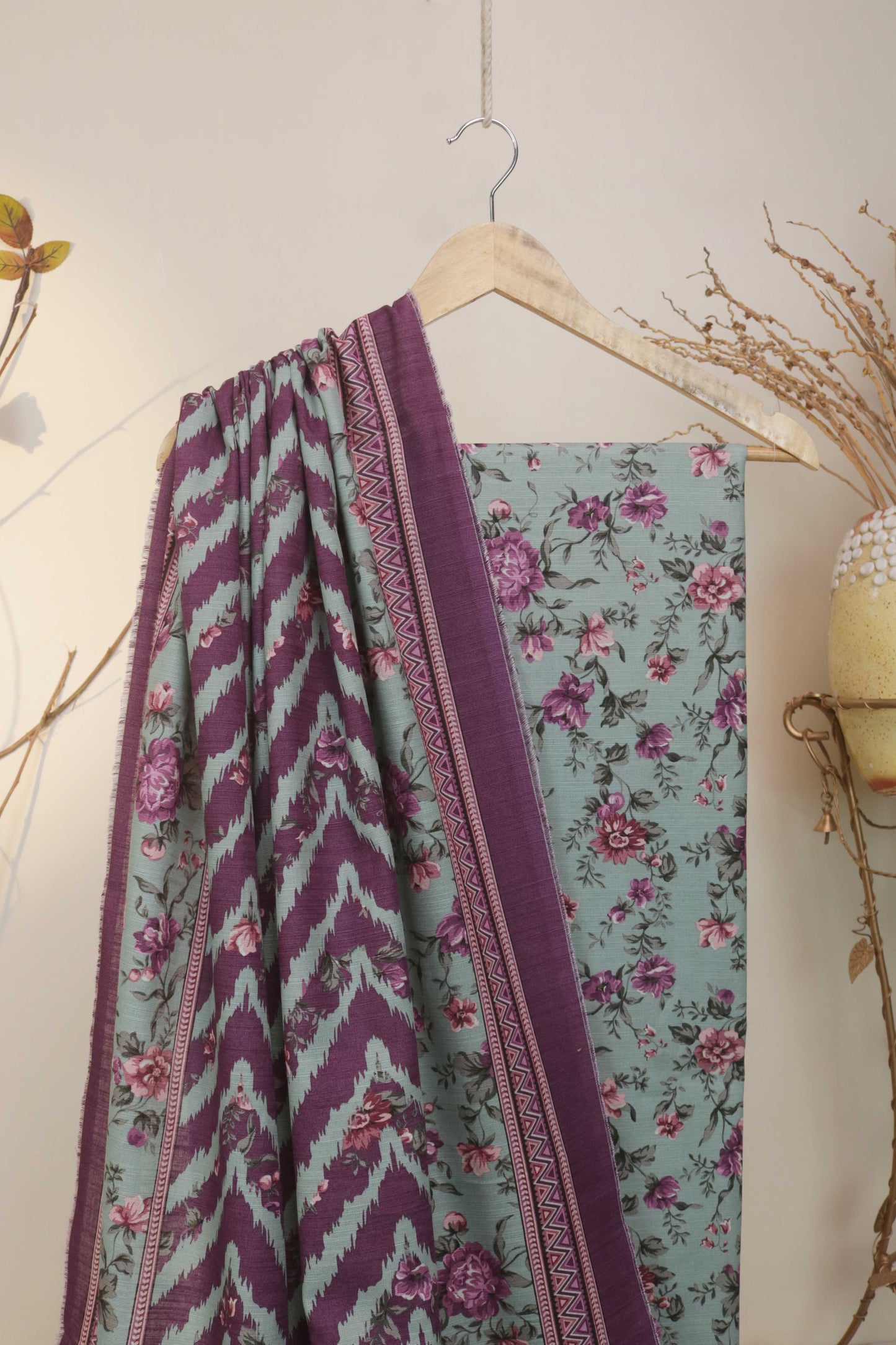 3Piece – Printed Khaddar Suit KD3P01