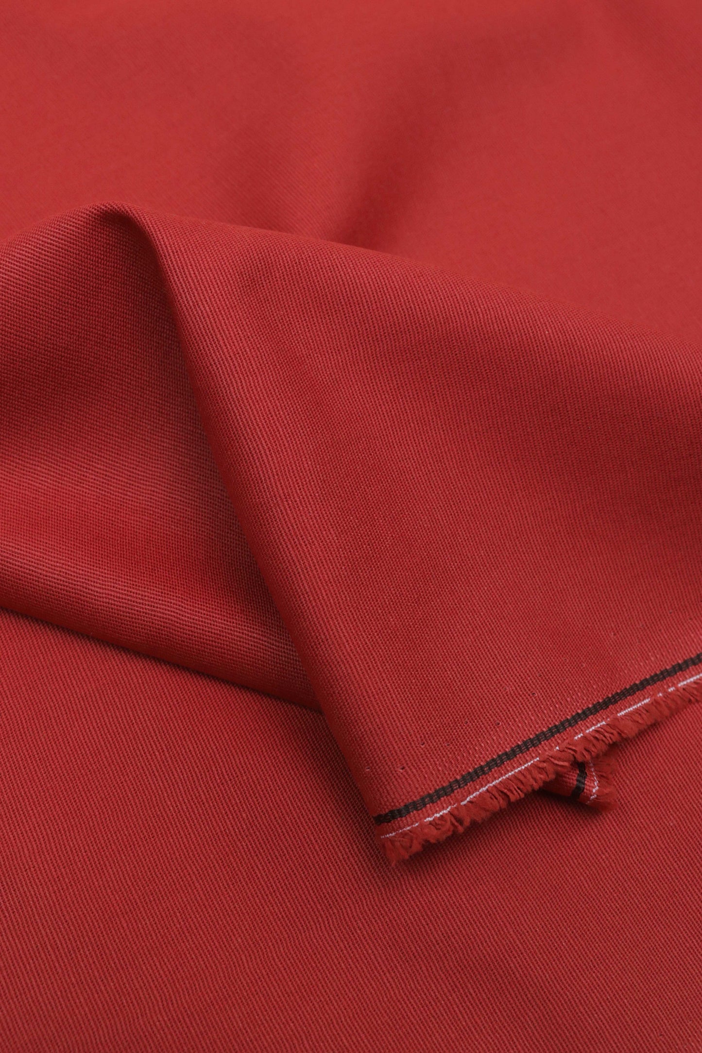 Plain Khaddar Red Rust - Shirt Piece