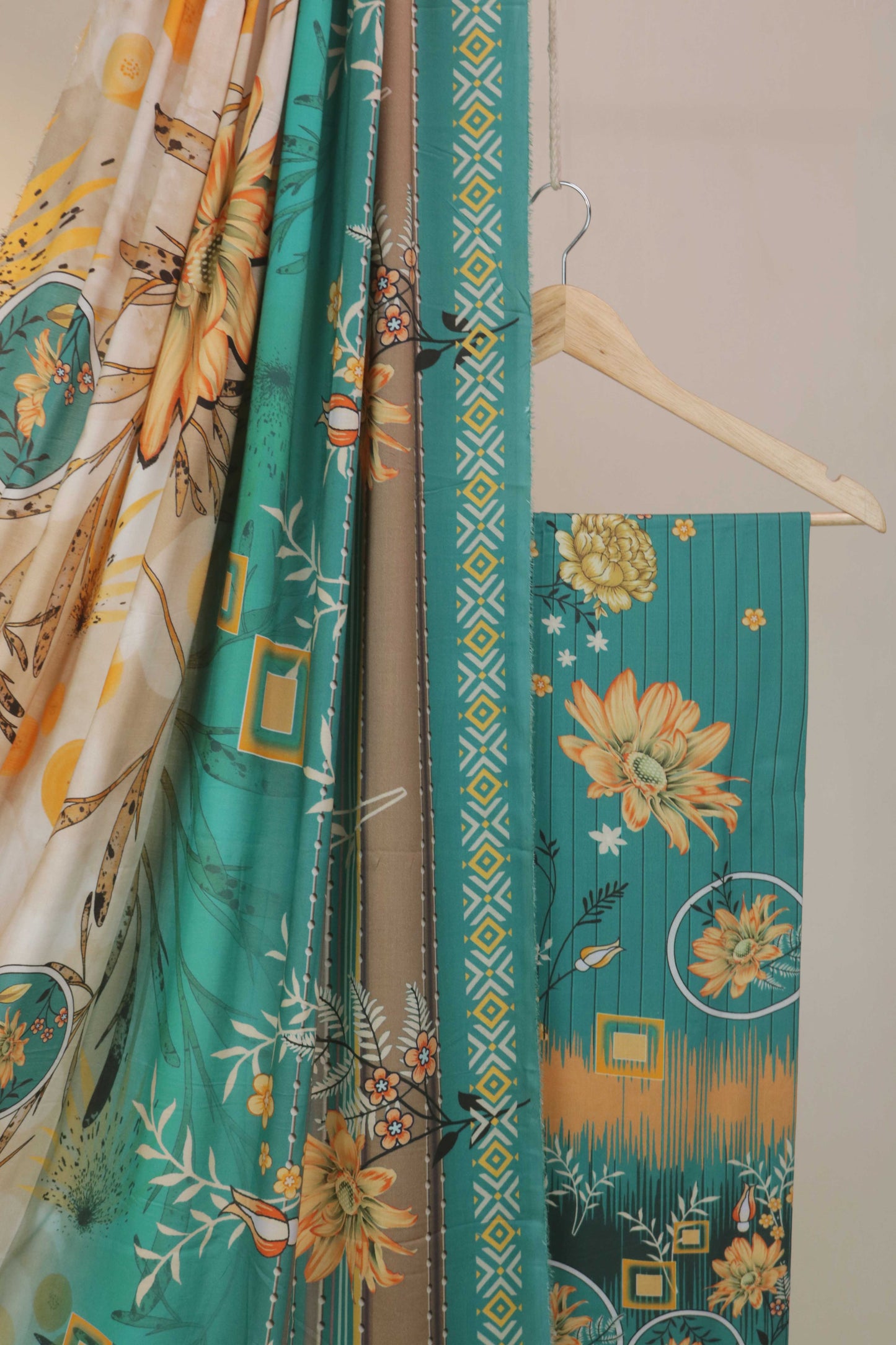 3Piece - Moonsoon  Linen Printed Suit MSST10