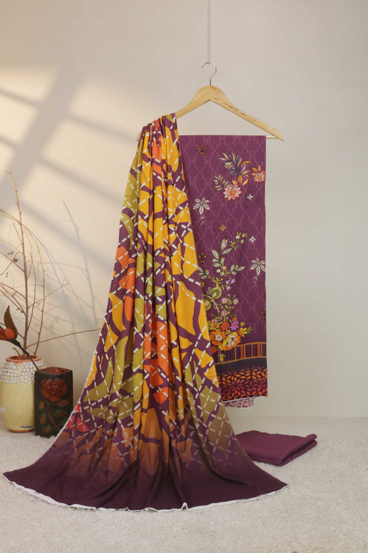 3Piece - Moonsoon  Linen Printed Suit MSST07